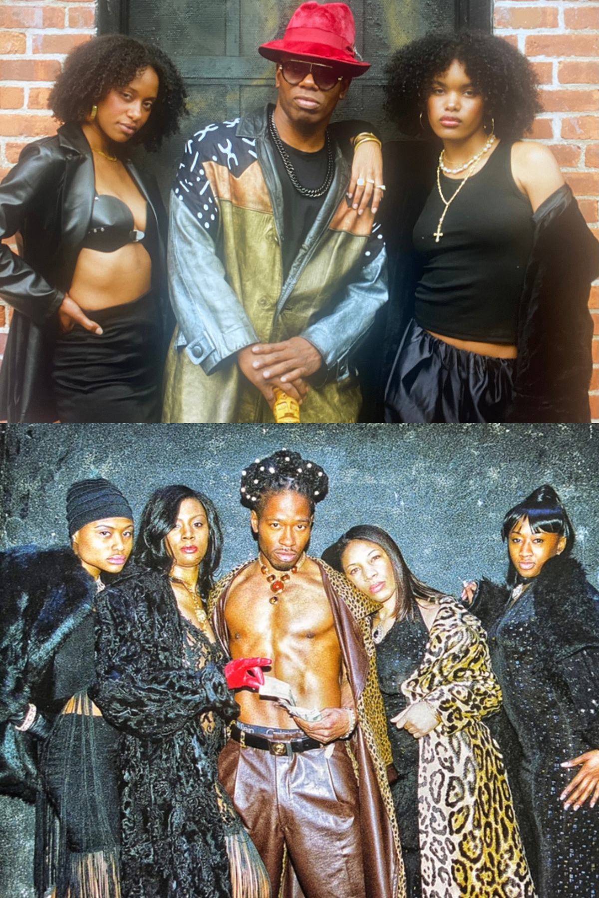 LaRonz Murray with collaborators — red fedora group portrait