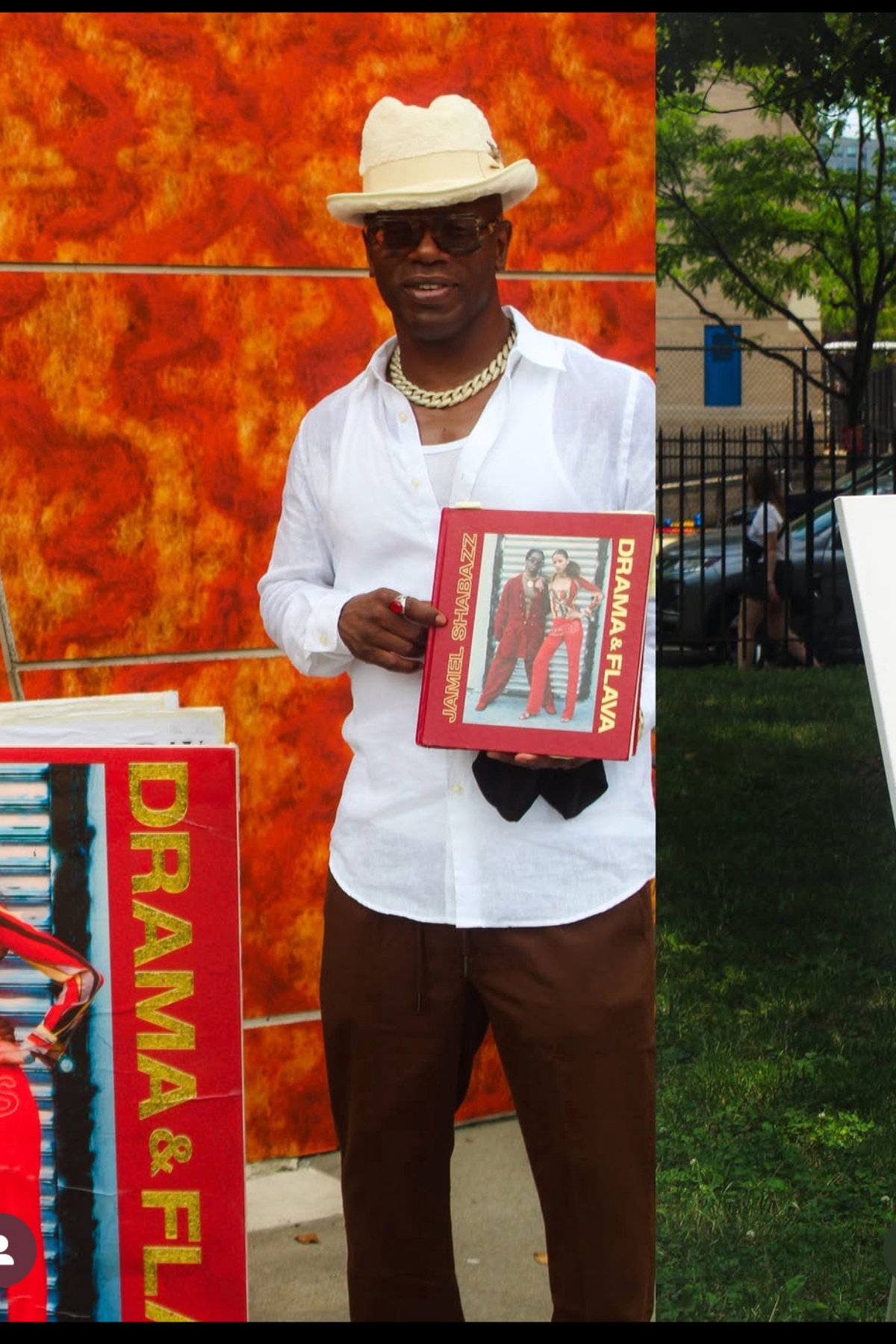 LaRonz Murray holding Drama & Flava